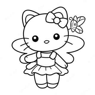 Hello Kitty Fairy Coloring Pages