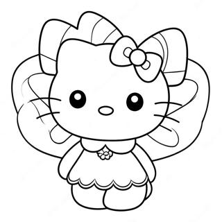 Hello Kitty Fairy Coloring Page 45492-36462