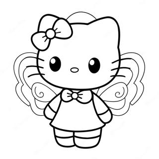 Hello Kitty Fairy Coloring Page 45492-36463