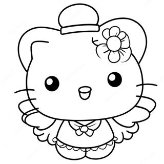 Hello Kitty Fairy Coloring Page 45492-36464