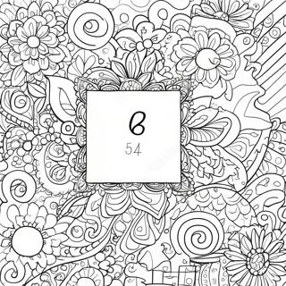 Math Binder Cover With Colorful Numbers Coloring Page 45512-36484