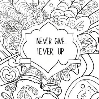 Never Give Up Coloring Pages