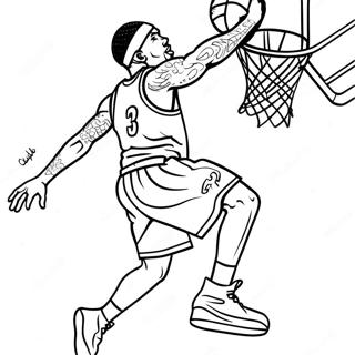 Allen Iverson Dunking Coloring Page 45542-36502