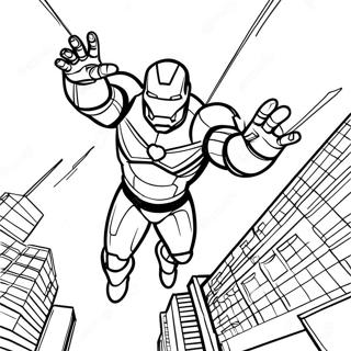 Iron Man Among Us Flying Coloring Page 45583-36543