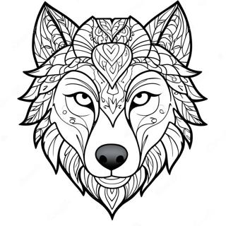 Wolf Face Coloring Pages