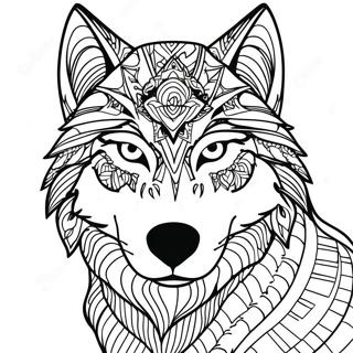 Wolf Face Coloring Page 45592-36550