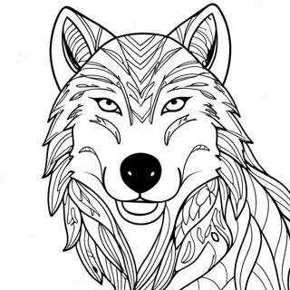 Wolf Face Coloring Pages