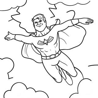 Homelander Flying In The Sky Coloring Page 45623-36580