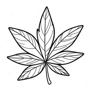 Pot Leaf Coloring Page 45632-36575