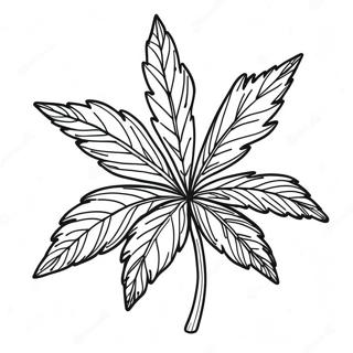 Detailed Pot Leaf Coloring Page 45633-36582