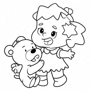 Cute Maggie Simpson With Teddy Bear Coloring Page 45643-36592