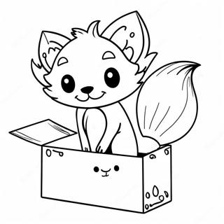 Lankybox Foxy Coloring Pages