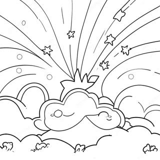 Colorful Aurora Lights Coloring Page 45663-36613