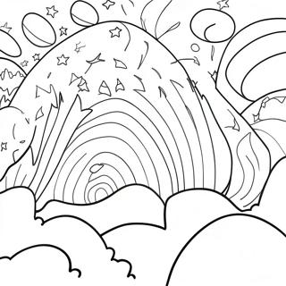 Colorful Aurora Lights Coloring Page 45663-36615