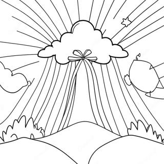 Colorful Aurora Lights Coloring Page 45663-36616