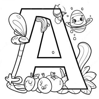 Fun Phonics Letter A Coloring Page 45673-36612