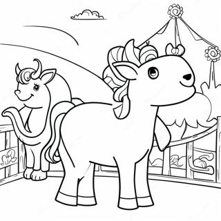 Colorful County Fair Animals Coloring Page 45683-36621