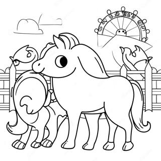 Colorful County Fair Animals Coloring Page 45683-36623