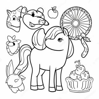 Colorful County Fair Animals Coloring Page 45683-36624