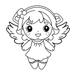 Cute Anime Angel With Wings Coloring Page 45693-36629