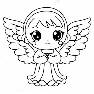 Cute Anime Angel With Wings Coloring Page 45693-36630