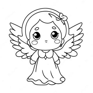 Cute Anime Angel With Wings Coloring Page 45693-36632