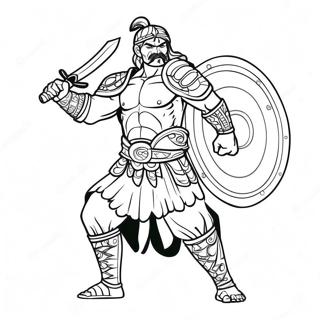 Sanemi In Battle Stance Coloring Page 45703-36638