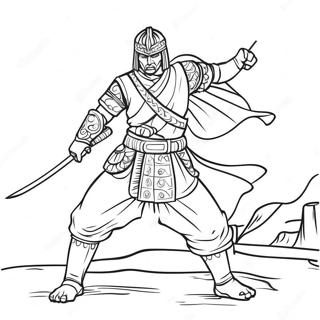 Sanemi In Battle Stance Coloring Page 45703-36639