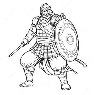 Sanemi In Battle Stance Coloring Page 45703-36640