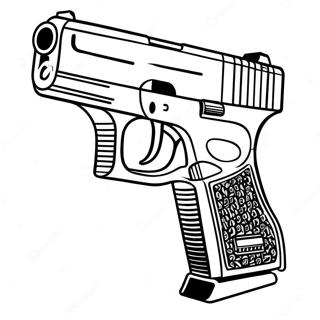 Glock Handgun Coloring Page 45712-36646