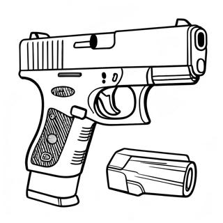 Glock Handgun Coloring Page 45712-36647