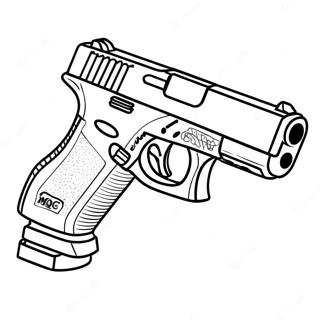 Glock Handgun Coloring Page 45712-36648