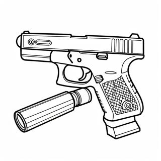 Glock With Silencer Coloring Page 45713-36642