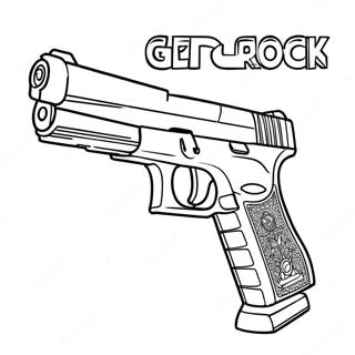 Glock With Silencer Coloring Page 45713-36644