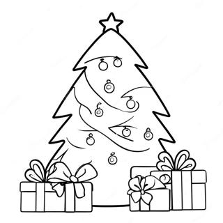 Cute Christmas Tree Coloring Page 4571-3820