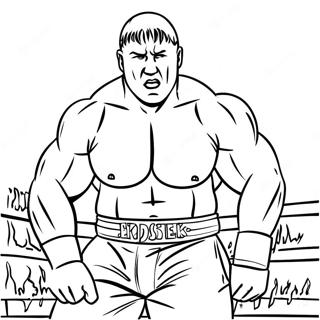 Brock Lesnar Intense Action Coloring Page 45722-36650