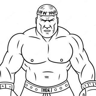 Brock Lesnar Intense Action Coloring Page 45722-36651