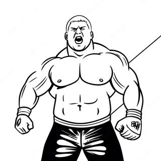 Brock Lesnar Intense Action Coloring Page 45722-36652