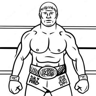 Brock Lesnar In The Octagon Coloring Page 45723-36654