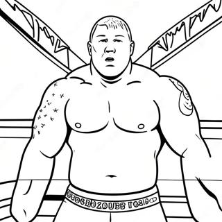 Brock Lesnar In The Octagon Coloring Page 45723-36656