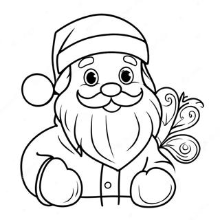 Adorable Santa Claus Coloring Page 4572-3826