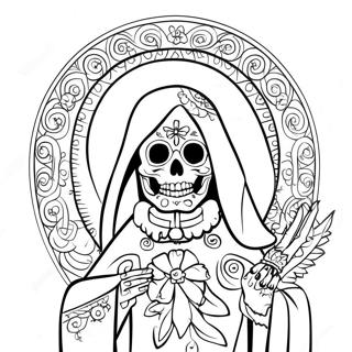 Santa Muerte Coloring Page 45732-36663