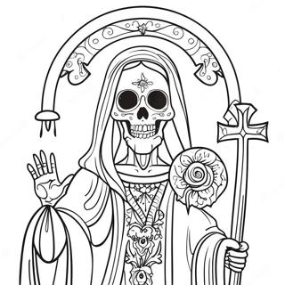 Santa Muerte Coloring Page 45732-36664