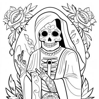 Santa Muerte Coloring Pages