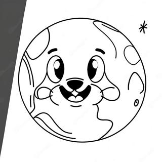 Cute Pluto Planet Coloring Page 45743-36669