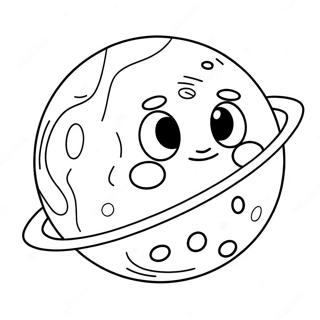 Cute Pluto Planet Coloring Page 45743-36670