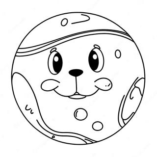 Cute Pluto Planet Coloring Page 45743-36672