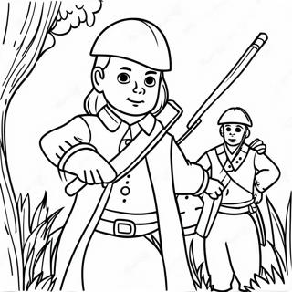 Colonial Militia With Musket Coloring Page 45753-36677