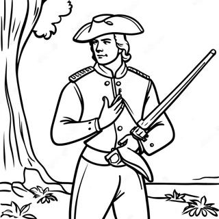 Colonial Militia With Musket Coloring Page 45753-36680