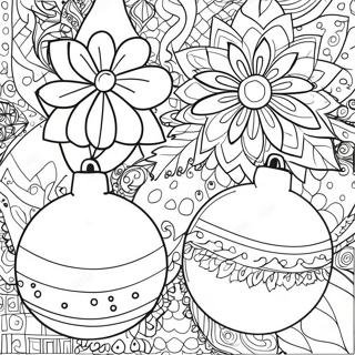 Colorful Spanish Christmas Ornaments Coloring Page 45763-36685